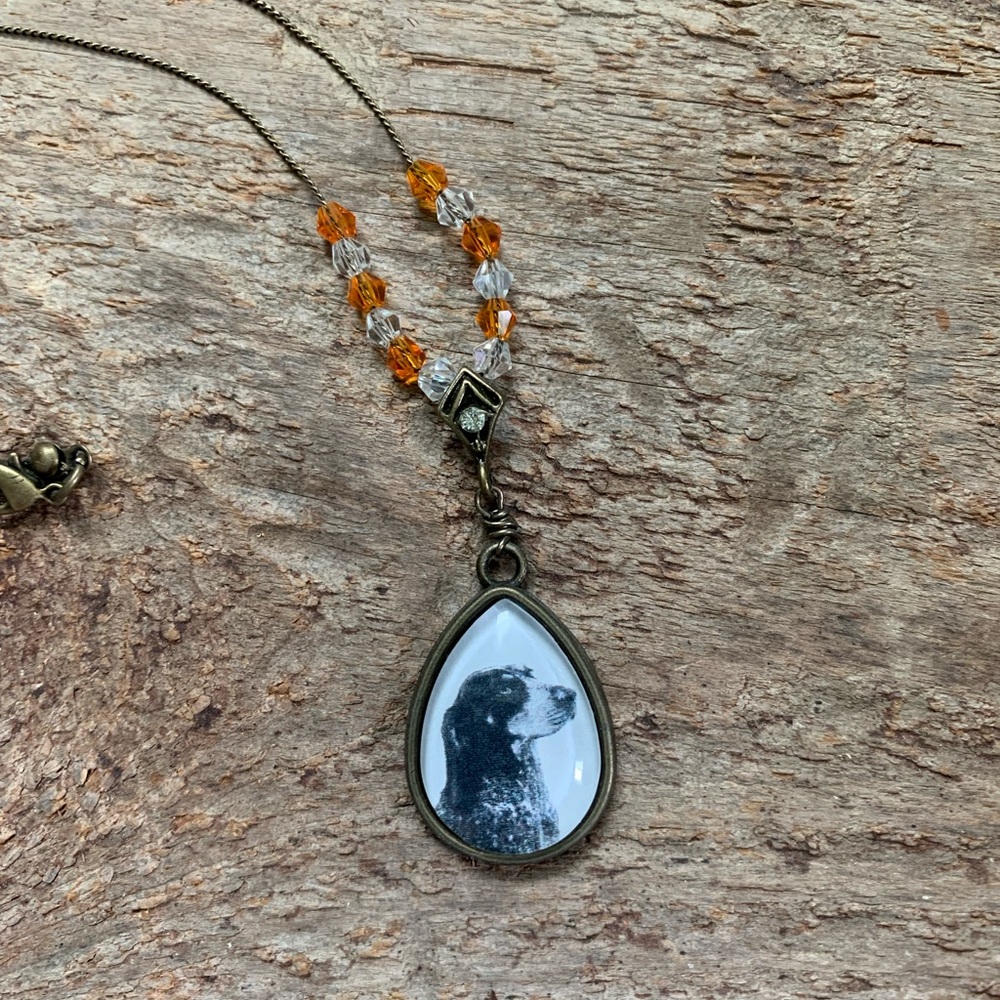 Smoky blue tick, Tennessee necklace, UT necklace, Vols necklace, volunteers